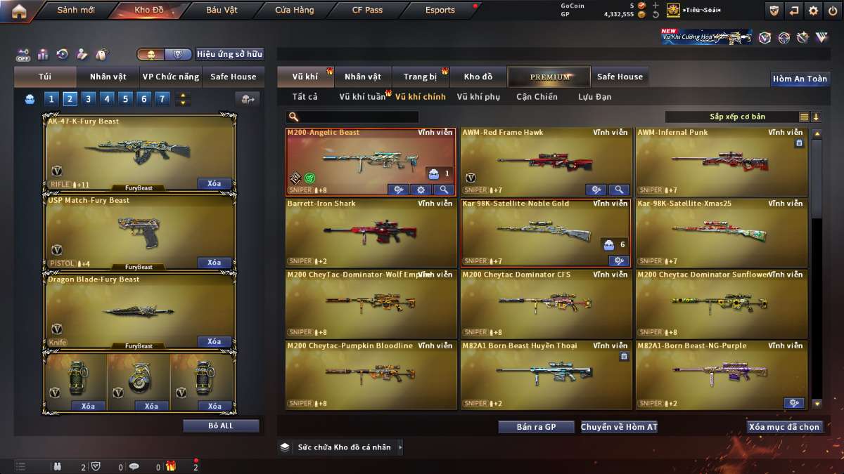 shop acc cf uy tin gia re